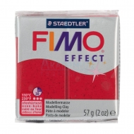 FIMO Effect полимерная глина 8020-202 цвет красный с блестками