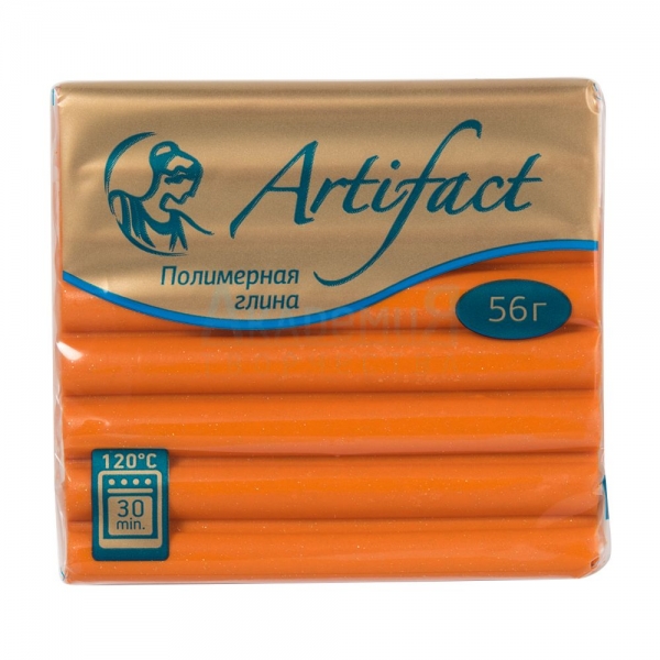 Пластика Artifact Glitter 222 цвет оранжевый с блестками 56 гр.