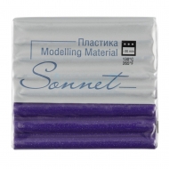 Пластика Sonnet Сонет 607 цвет фиолетовый с блестками 56 гр.