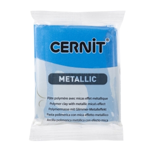 Cernit Metallic полимерная глина 200 цвет синий 56 гр.