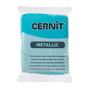 Cernit Metallic полимерная глина 676 цвет бирюзовый 56 гр.