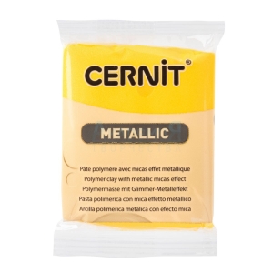 Cernit Metallic полимерная глина 700 цвет желтый 56 гр.