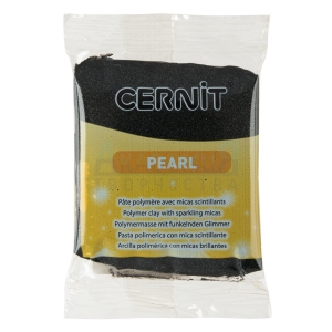 Cernit Pearl полимерная глина 100 цвет черный 56 гр.