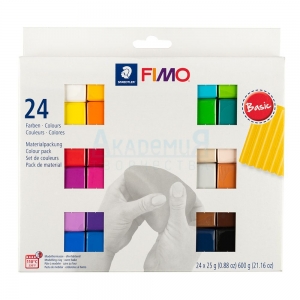 Набор FIMO soft Базовые цвета из 24 блоков по 25 гр.