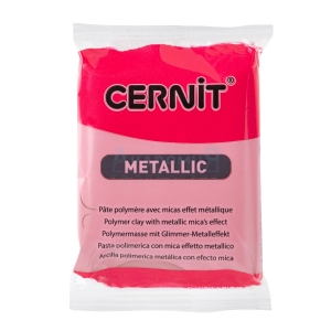 Cernit Metallic полимерная глина (400) цвет красный 56 гр.
