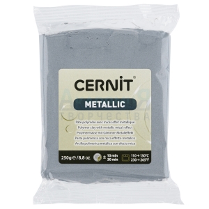 Cernit Metallic полимерная глина 080 цвет серебро 250 гр.