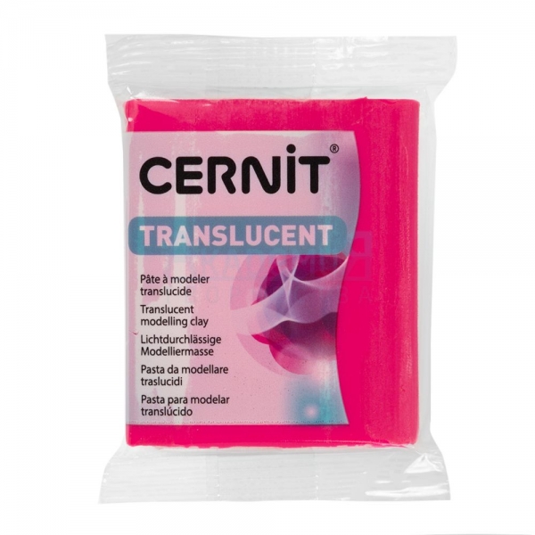 Cernit Translucent полимерная глина 474 цвет рубиновый 56 гр.