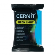 Cernit Neon Light полимерная глина 200 цвет голубой флуоресцентный 56 гр.